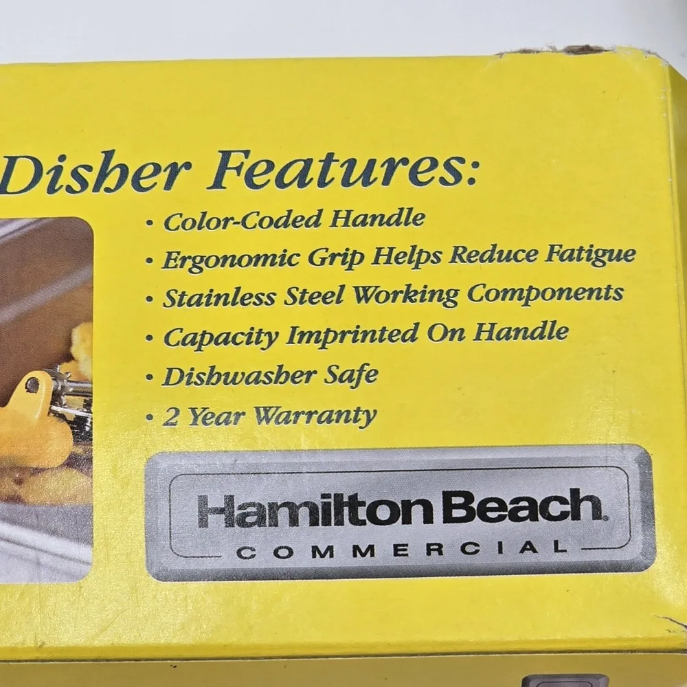 Hamilton‎ Beach Commercial Disher #20 1.7oz 52ml Stainless Steel Scoop...